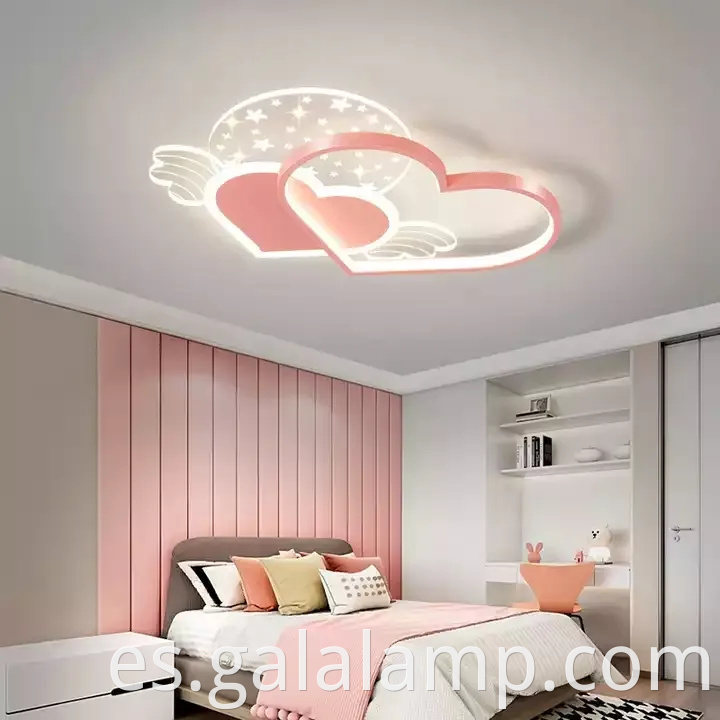 Luz de techo LED rosa elegante para decoración moderna del hogar